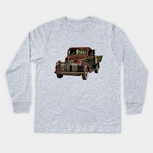 Side of the Road-1is Kids Long Sleeve T-Shirt